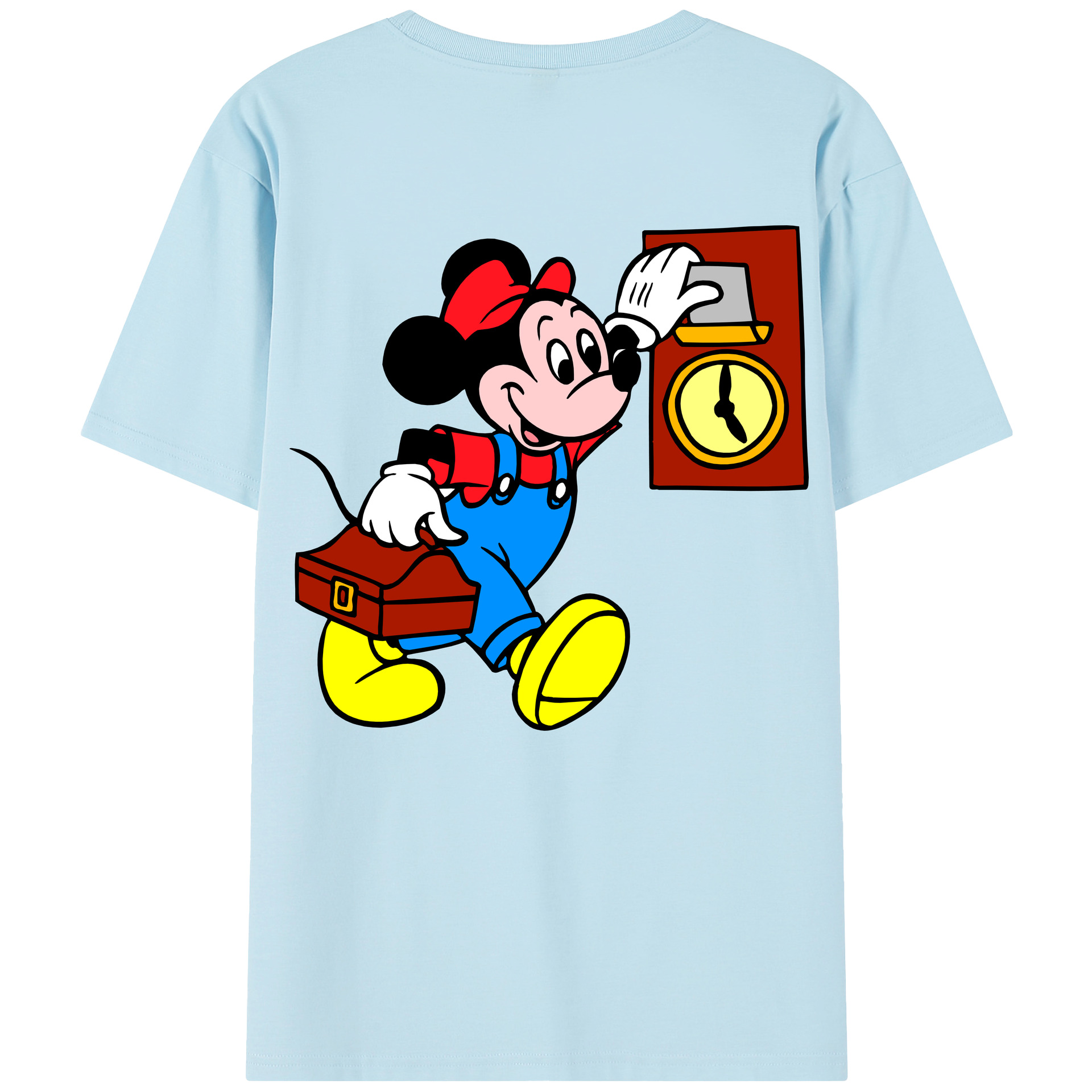 （画像用） ミッキーマウス Mickey Mouse 綿100％半袖Tシャツ（背面プリント）